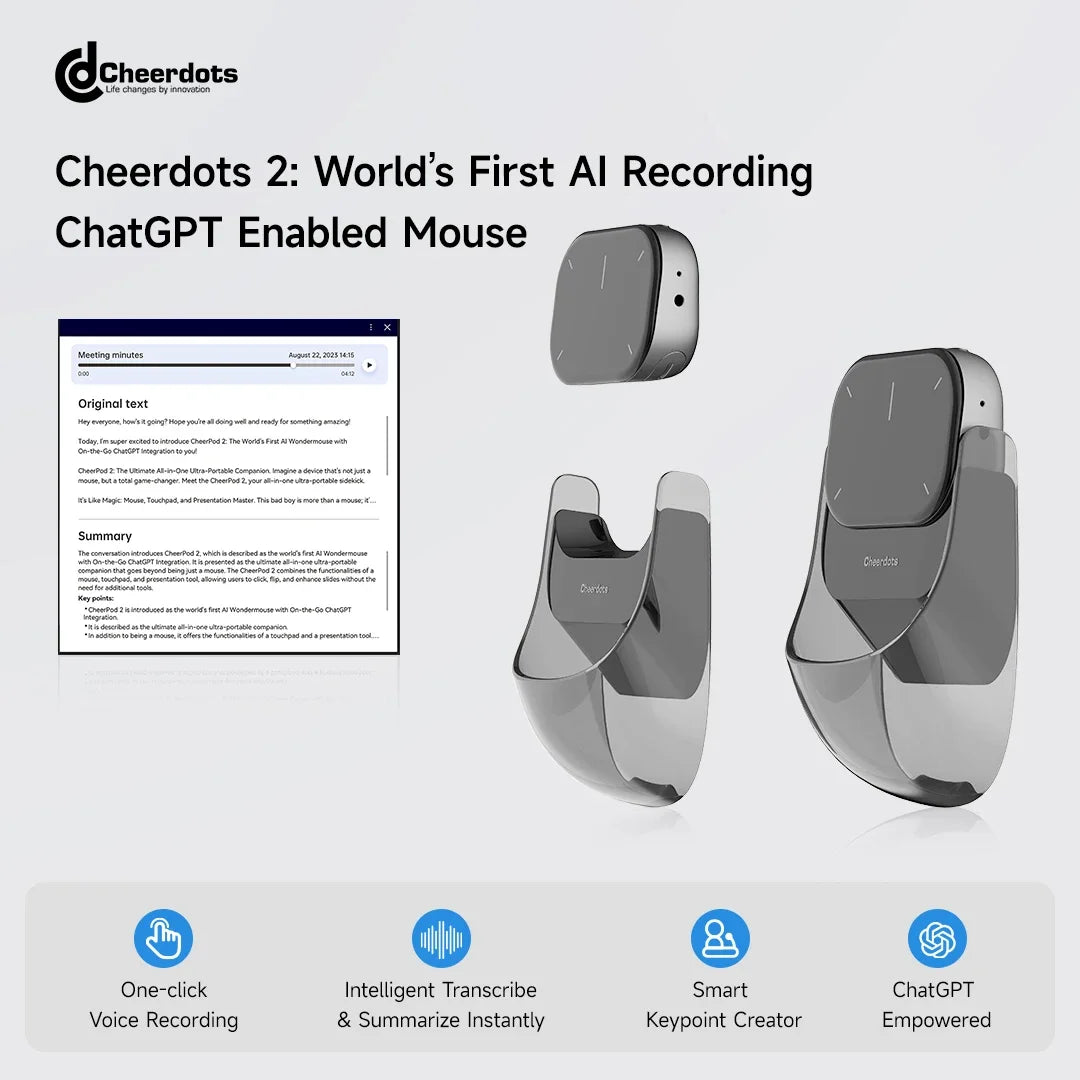 Cheerdots 2 Wireless Air Mouse 2 Mode Touchpad and chatpgt